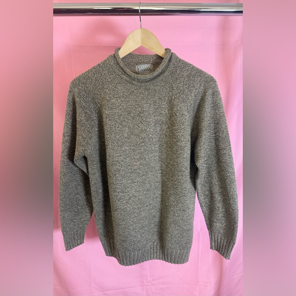 Basic Editions Heather Grey Crewneck Sweater